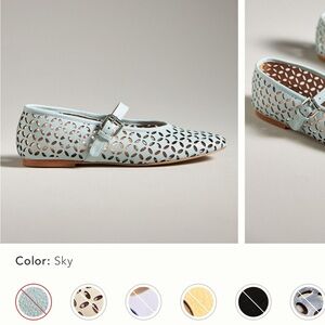 Elegant Sky Blue Cutout Flats